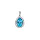 Blue Topaz and Diamond Pendant - 00022708 | Heming Diamond Jewellers | London