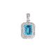 Blue Topaz and Diamond Pendant - 00022711 | Heming Diamond Jewellers | London