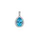 Blue Topaz and Diamond Pendant - 00024123 | Heming Diamond Jewellers | London