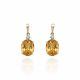 Citrine and Diamond Earrings - 00025061 | Heming Diamond Jewellers | London