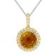 Citrine and Diamond Pendant - 02023579 | Heming Diamond Jewellers | London