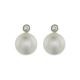 Cultured Pearl and Dia Stud Earrings - 00019972 | Heming Diamond Jewellers | London