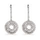 Diamond Cluster Drop Earrings - 00019271 | Heming Diamond Jewellers | London