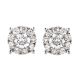 Diamond Cluster Earrings - 00020481 | Heming Diamond Jewellers | London