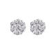 Diamond Daisy Cluster Stud Earrings - 00021345 | Heming Diamond Jewellers | London