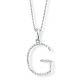 Diamond Initial 'G' Pendant - 00018888 | Heming Diamond Jewellers | London