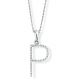 Diamond Initial 'P' Pendant - 00018897 | Heming Diamond Jewellers | London