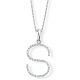 Diamond Initial 'S' Pendant - 00018900 | Heming Diamond Jewellers | London