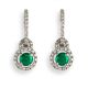 Emeral & Diamond Earrings - 02021241 | Heming Diamond Jewellers | London