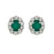Emerald and Diamond Earrings - 00019976 | Heming Diamond Jewellers | London