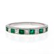 Emerald and Diamond Half Eternity Ring - 00019766 | Heming Diamond Jewellers | London