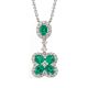 Emerald and Diamond Pendant - 00019717 | Heming Diamond Jewellers | London