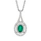 Emerald and Diamond Pendant - 00019720 | Heming Diamond Jewellers | London