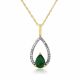 Emerald and Diamond Pendant - 00025064 | Heming Diamond Jewellers | London