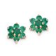 Emerald Cluster Earrings - 00019343 | Heming Diamond Jewellers | London