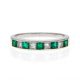 Emerald & Diamond Half Eternity Ring - 00019765 | Heming Diamond Jewellers | London