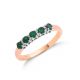 Emerald & Diamond Half Eternity Ring - 00021464 | Heming Diamond Jewellers | London