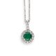 Emerald & Diamond Pendant - 02021123 | Heming Diamond Jewellers | London