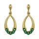 Emerald Drop Earrings - 00019974 | Heming Diamond Jewellers | London