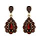 Garnet Drop Cluster Earrings - 00020002 | Heming Diamond Jewellers | London