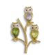 Multigem Owl Brooch - 02023825 | Heming Diamond Jewellers | London