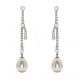 Pearl and Diamond Drop Earrings - 00020698 | Heming Diamond Jewellers | London