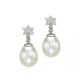 Pearl and Diamond Drop Earrings - 00021482 | Heming Diamond Jewellers | London