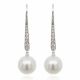 Pearl and Diamond Drop Earrings - 00025079 | Heming Diamond Jewellers | London