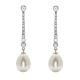 Pearl and Diamond Drop Earrings - 01025397 | Heming Diamond Jewellers | London