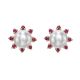 Pearl and Ruby Earrings - 00022216 | Heming Diamond Jewellers | London