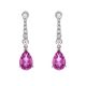 Pink Sapphire and Diamond Drop Earrings - 02022294 | Heming Diamond Jewellers | London