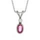 Pink Sapphire And Diamond Pendant - 00020017 | Heming Diamond Jewellers | London