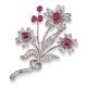 Ruby and Diamond Brooch - 02021166 | Heming Diamond Jewellers | London