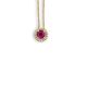 Ruby and Diamond Cluster Pendant - 00025439 | Heming Diamond Jewellers | London