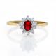 Ruby and Diamond Cluster Ring - 00007346 | Heming Diamond Jewellers | London