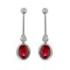 Ruby and Diamond Drop Earrings - 00020948 | Heming Diamond Jewellers | London