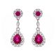 Ruby and Diamond Drop Earrings - 02018792 | Heming Diamond Jewellers | London