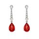 Ruby and Diamond Drop Earrings - 02022298 | Heming Diamond Jewellers | London