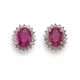 Ruby and Diamond Earrings - 00021854 | Heming Diamond Jewellers | London