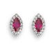 Ruby and Diamond Earrings - 00021861 | Heming Diamond Jewellers | London