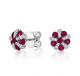 Ruby and Diamond Earrings - 00022926 | Heming Diamond Jewellers | London