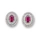 Ruby and Diamond Earrings - 00025358 | Heming Diamond Jewellers | London