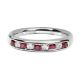 Ruby and Diamond Half Eternity Ring - 00018694 | Heming Diamond Jewellers | London