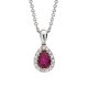 Ruby and Diamond Pendant - 00019723 | Heming Diamond Jewellers | London