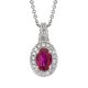 Ruby and Diamond Pendant - 00019726 | Heming Diamond Jewellers | London