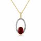 Ruby and Diamond Pendant - 00025066 | Heming Diamond Jewellers | London