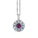 Ruby And Diamond Pendant - 02020849 | Heming Diamond Jewellers | London