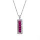 Ruby and Diamond Pendant - 02023520 | Heming Diamond Jewellers | London