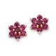 Ruby Cluster Earrings - 00018845 | Heming Diamond Jewellers | London