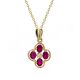 Ruby & Diamond Cluster Pendant - 00020975 | Heming Diamond Jewellers | London